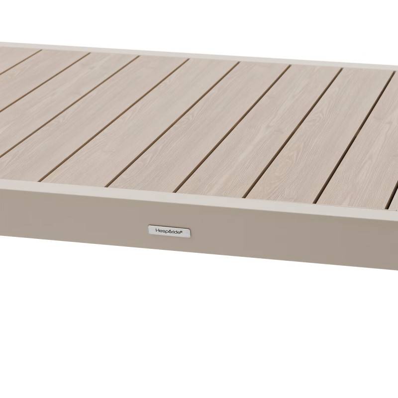 Hesperide - Table de jardin extensible coulissante "Évasion" effet bois lin & argile 10 places lates en aluminium - Hespéride - Image 8