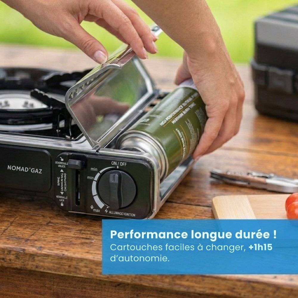 Réchaud à gaz de camping 1 feu avec valisette Nomagaz - Image 2