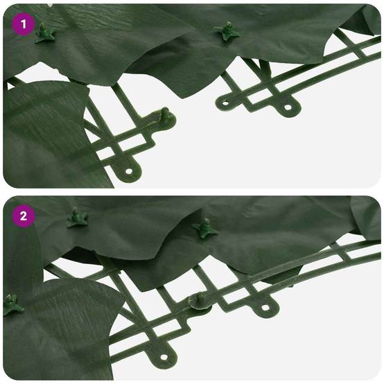 Écran de balcon polyéthylène et tissu vert foncé 200 x 75 cm - PANGIVO - Image 6