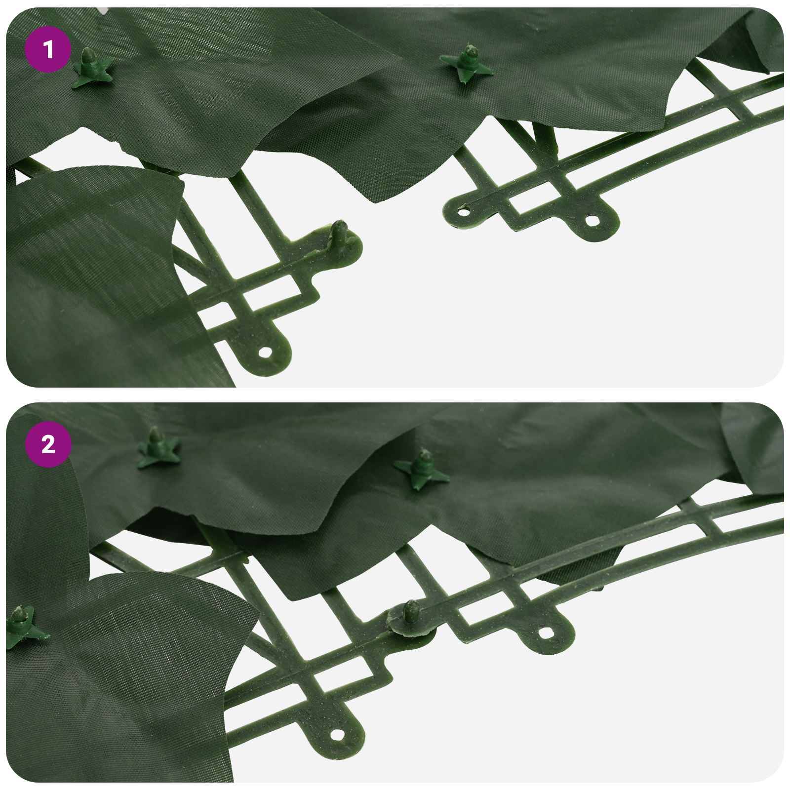 Écran de balcon polyéthylène et tissu vert foncé 200 x 75 cm - PANGIVO - Image 6