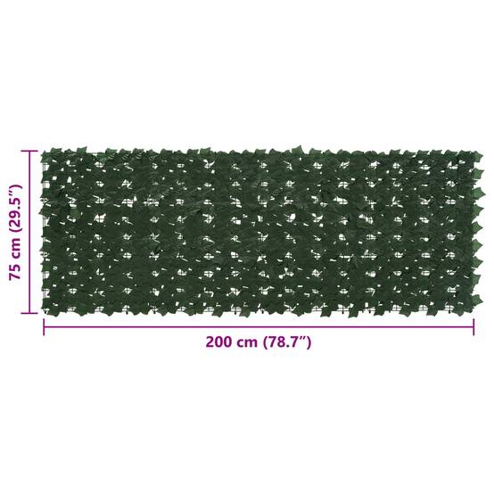 Écran de balcon polyéthylène et tissu vert foncé 200 x 75 cm - PANGIVO - Image 5
