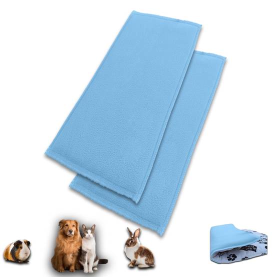 Lot de 2 - Tapis pour Cochon d'inde et Lapin en Polaire 120 x 60 cm - Polaire Absorbant, Lavable en Machine, Economique - Neo Solvo - Image 1