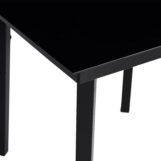 Salon de Jardin 4 Personnes Résine Tressée Noire Table Repas 140cm pour Extérieur – ComfortXL Outdoor Living - Image 9