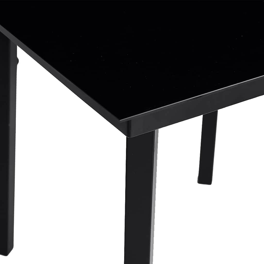 Salon de Jardin 4 Personnes Résine Tressée Noire Table Repas 140cm pour Extérieur – ComfortXL Outdoor Living - Image 9