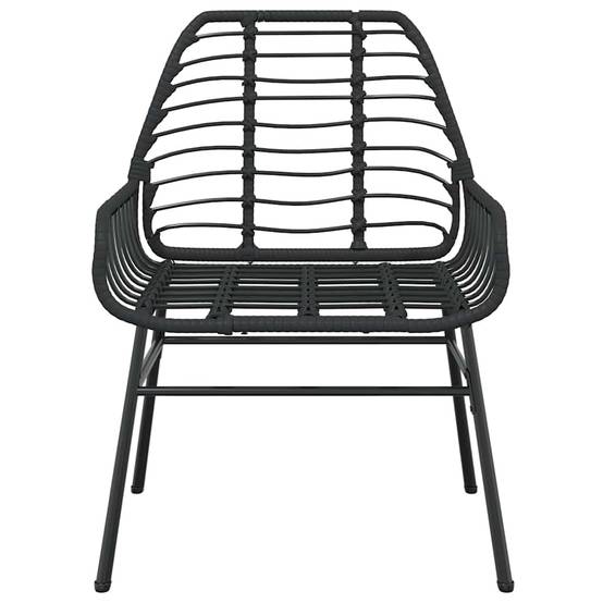 Salon de Jardin 4 Personnes Résine Tressée Noire Table Repas 140cm pour Extérieur – ComfortXL Outdoor Living - Image 6