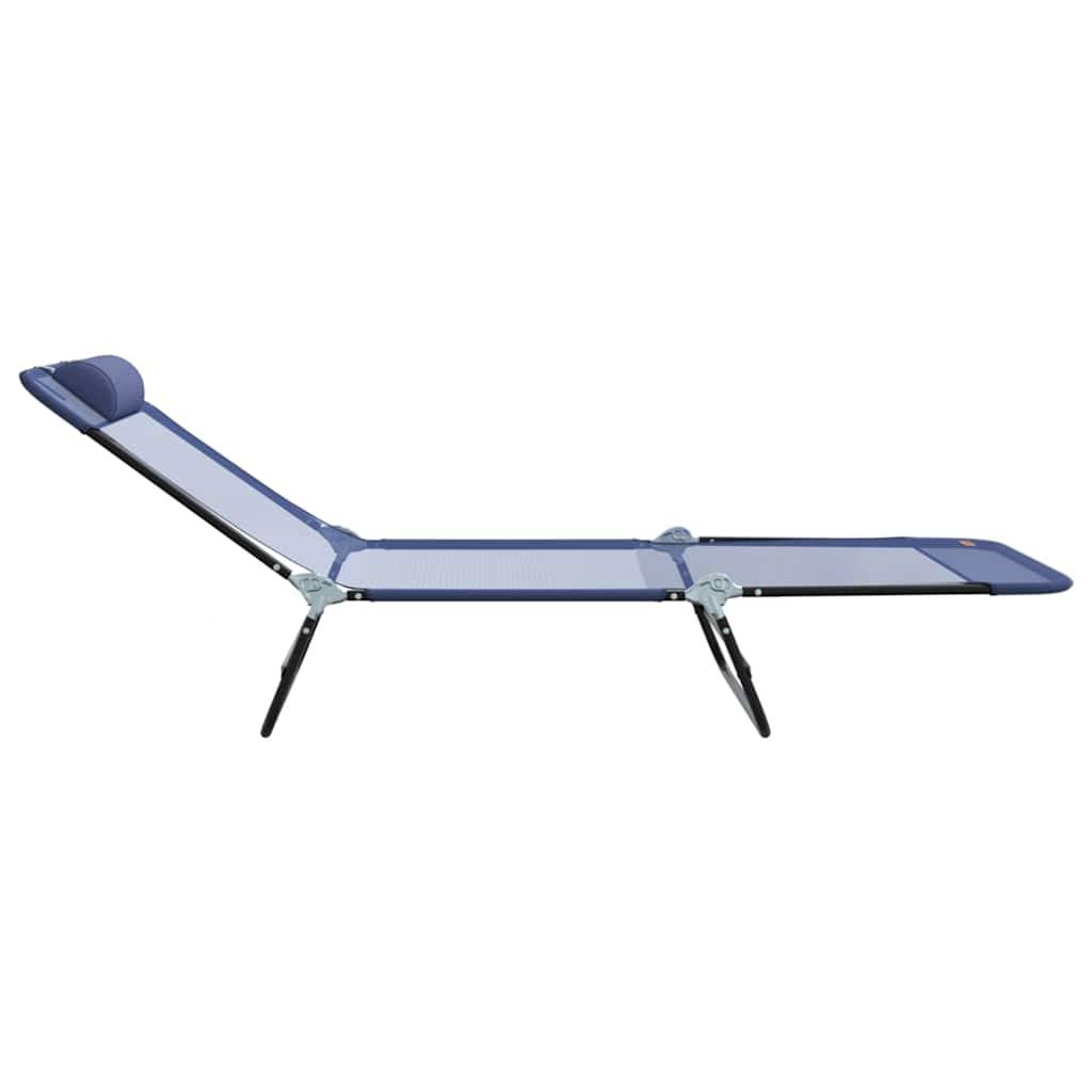 Vidaxl - Chaise longue pliante Bleu marine 182 x 55 x 85,5 cm Textilène vidaXL 42003154 - Image 6