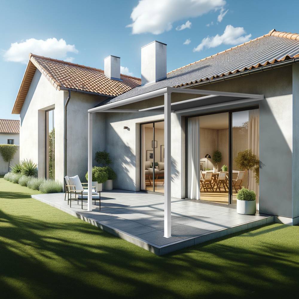Pergola toile TILA 4,00x3,00m Motorisé à télécommande + manœuvre de secours (Gris Graphite - Blanc) - Alia Productions - Imagen 2