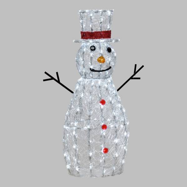 Lotti - Bonhomme de neige lumineux 3D H90cm 180 LED blanc froid 8 jeux lumières IP44 SMART Connect 31V Lotti - Imagen 1