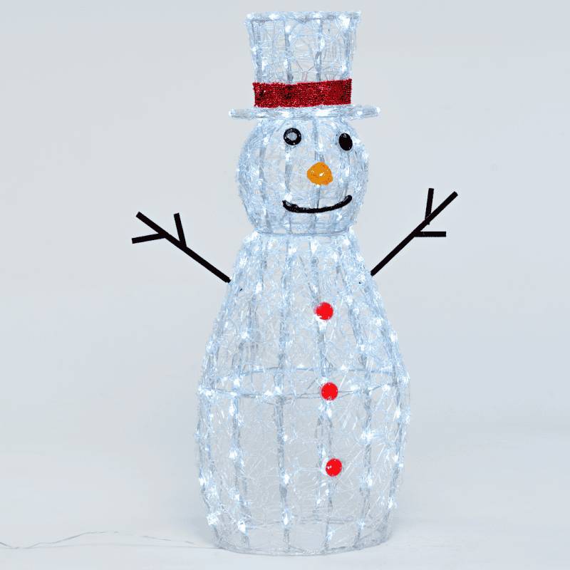 Lotti - Bonhomme de neige lumineux 3D H90cm 180 LED blanc froid 8 jeux lumières IP44 SMART Connect 31V Lotti - Imagen 5