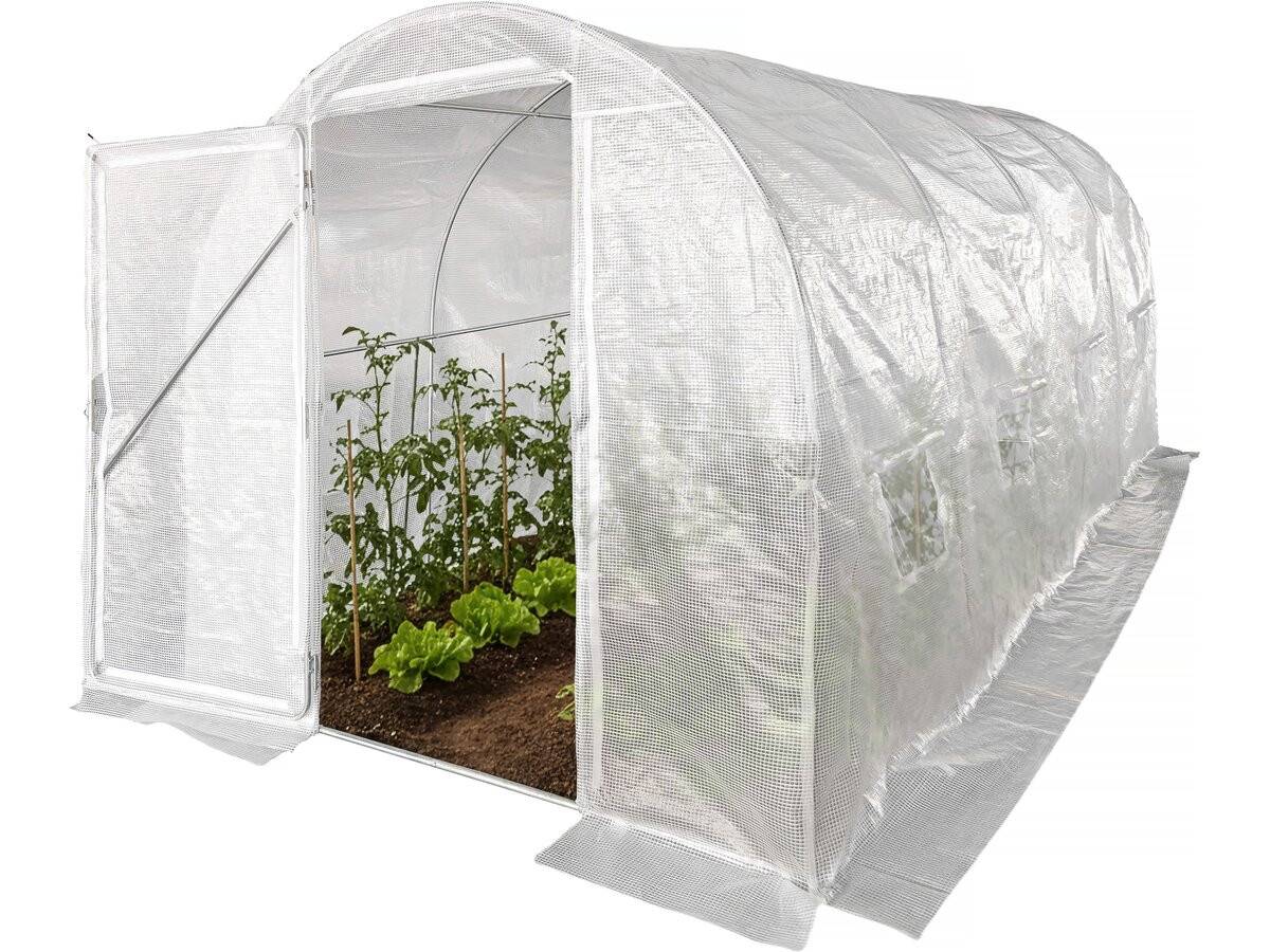 Habitat Et Jardin - Serre Tunelle De Jardin Avec Porte 4,5 X 2 M "mimosa" - 9 M² - 180g - Blanc -habitat Et Jardin - Image 1