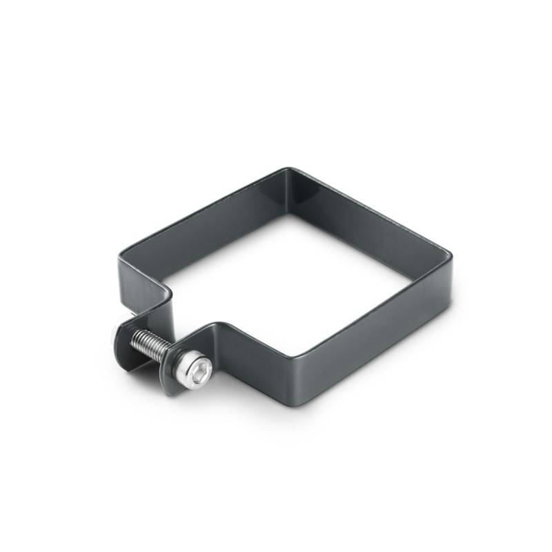 Collier de fixation carré 60 x 60 mm pour portillon grillagé Gris anthracite - Easy Clôture