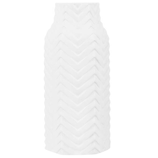 Beliani - Vase décoratif Grès Blanc XANTHOS - 14x14x32- Beliani - Image 2