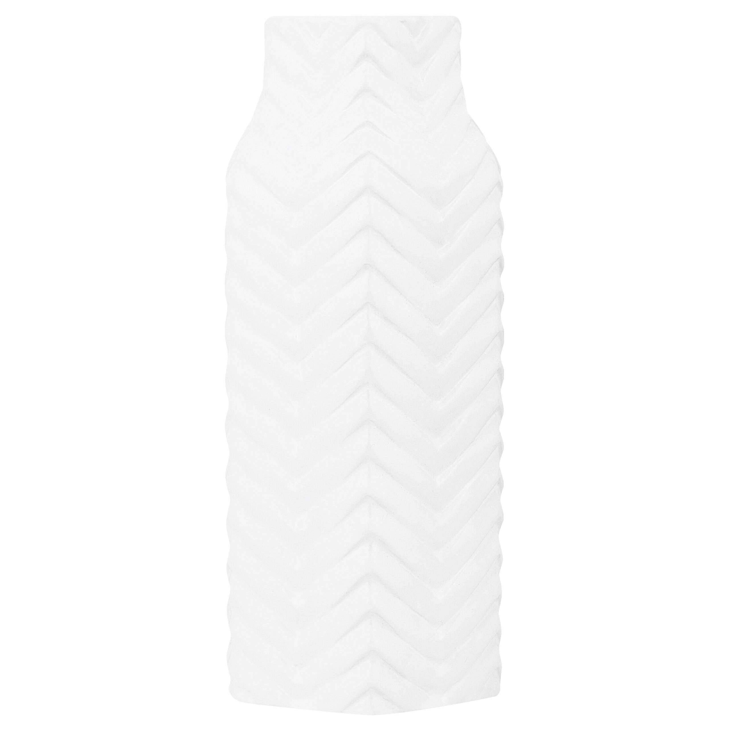 Beliani - Vase décoratif Grès Blanc XANTHOS - 14x14x32- Beliani - Image 4