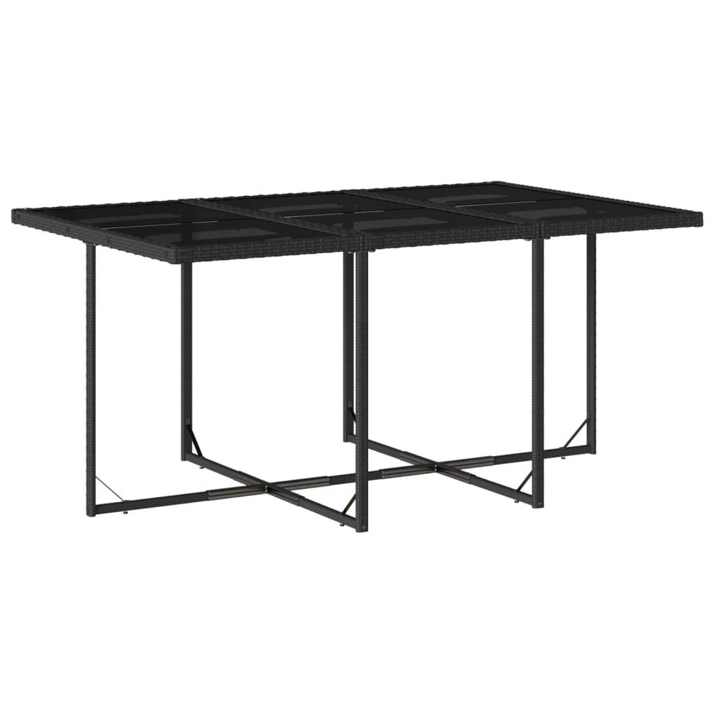 Vidaxl - Ensemble à manger de jardin coussins 7pcs Noir Résine tressée vidaXL 3210547 - Image 5