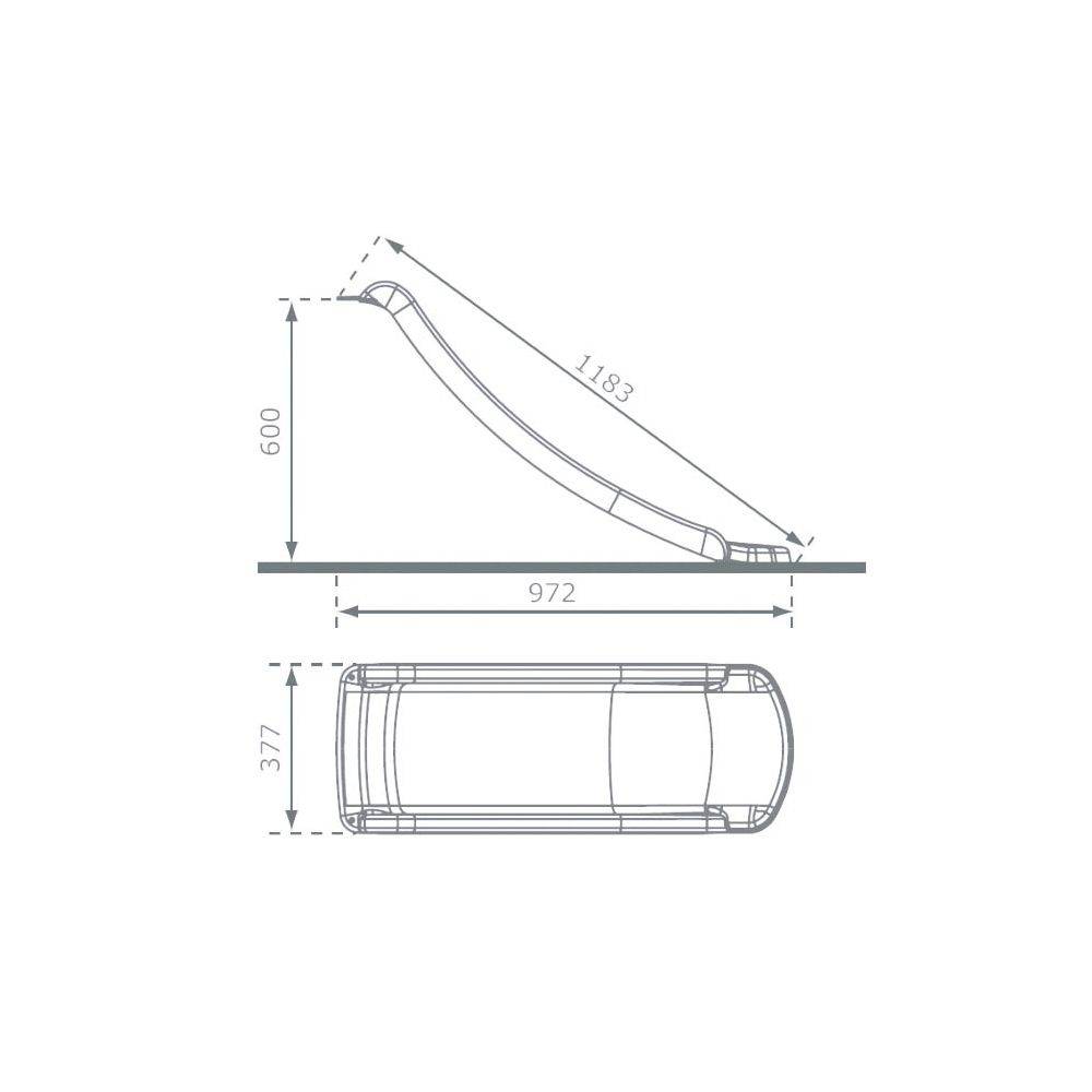 Kbt - Glissière de toboggan avec vague en PEHD toba 120cm Vert foncé - Imagen 3