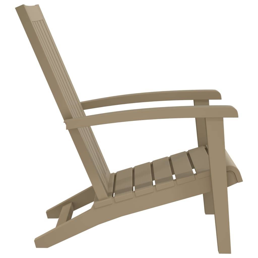 Chaises de jardin Adirondack marron clair PP 63 x 85 x 93 cm (lot de 2) - PANGIVO - Image 5