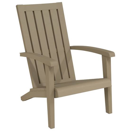 Chaises de jardin Adirondack marron clair PP 63 x 85 x 93 cm (lot de 2) - PANGIVO - Image 3