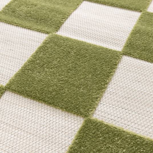 Decoweb - Tapis extérieur et intérieur motif damier - Marius - Vert pistache - 160 x 230 cm - Decoweb - Imagen 3