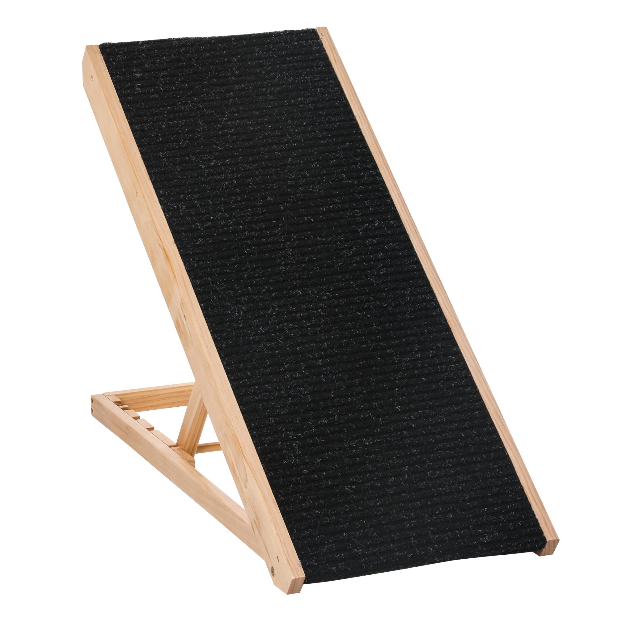 Rampe chien lit/canapé pliable, 4 hauteurs réglables 26-61cm, antidérapante, 90cm, chien <40kg - Image 2