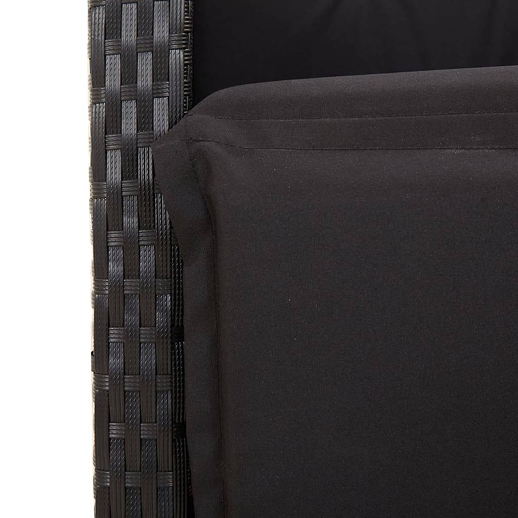 ComfortXL - Set de Table et Chaises de Jardin Noires pour 6, Fauteuils Inclinables et Plateau Verre 190cm – ComfortXL Outdoor Living - Image 6