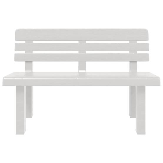 Banc de jardin - Banc d'extérieur - Banquette blanc 110x52x71 cm polypropylène - Image 4