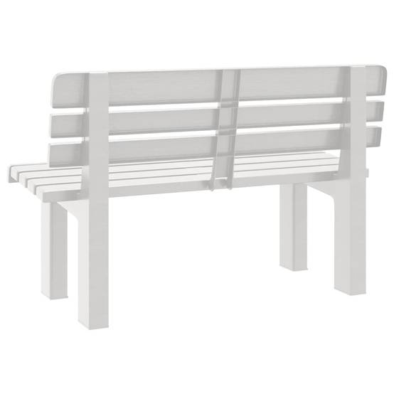 Banc de jardin - Banc d'extérieur - Banquette blanc 110x52x71 cm polypropylène - Image 6