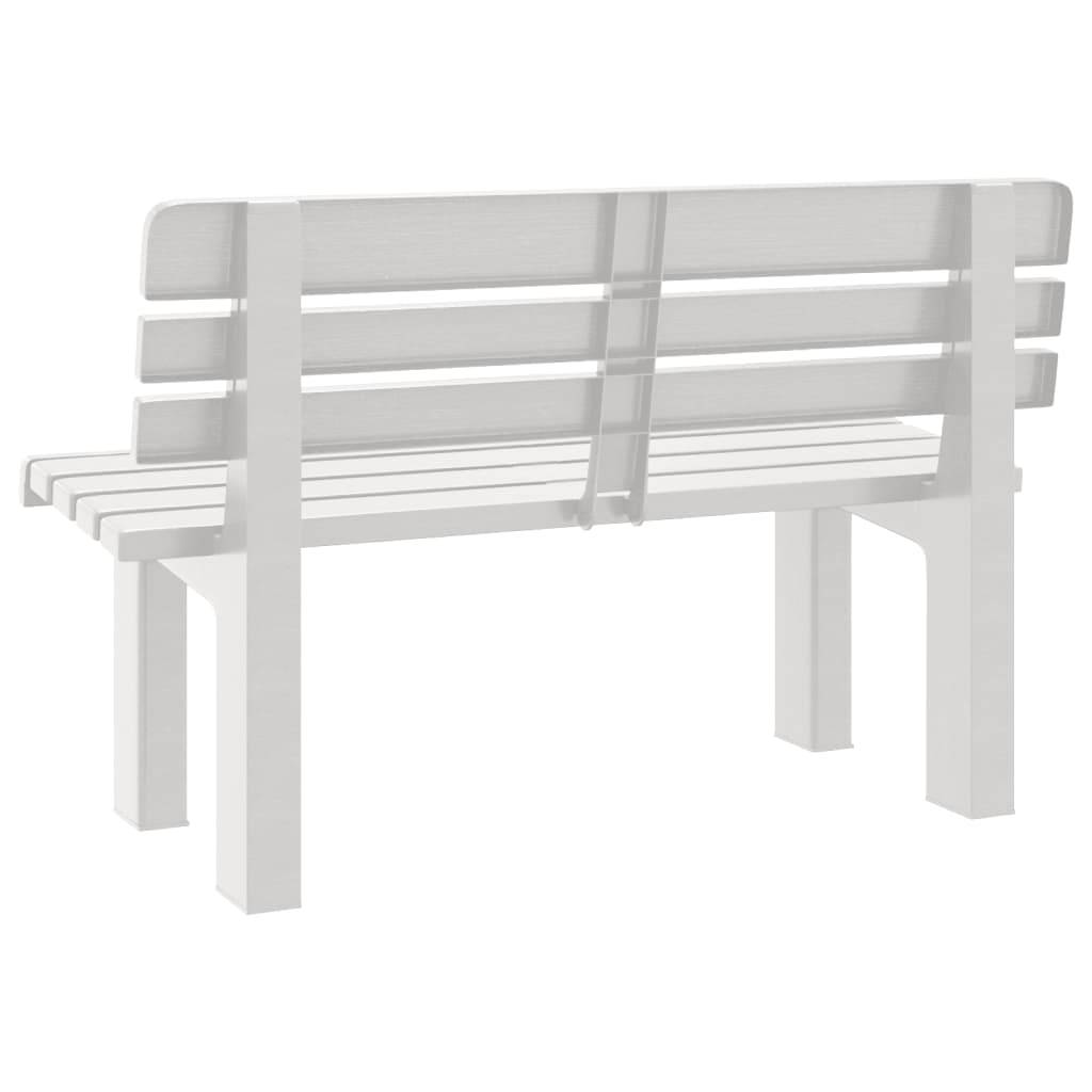Banc de jardin - Banc d'extérieur - Banquette blanc 110x52x71 cm polypropylène - Image 6