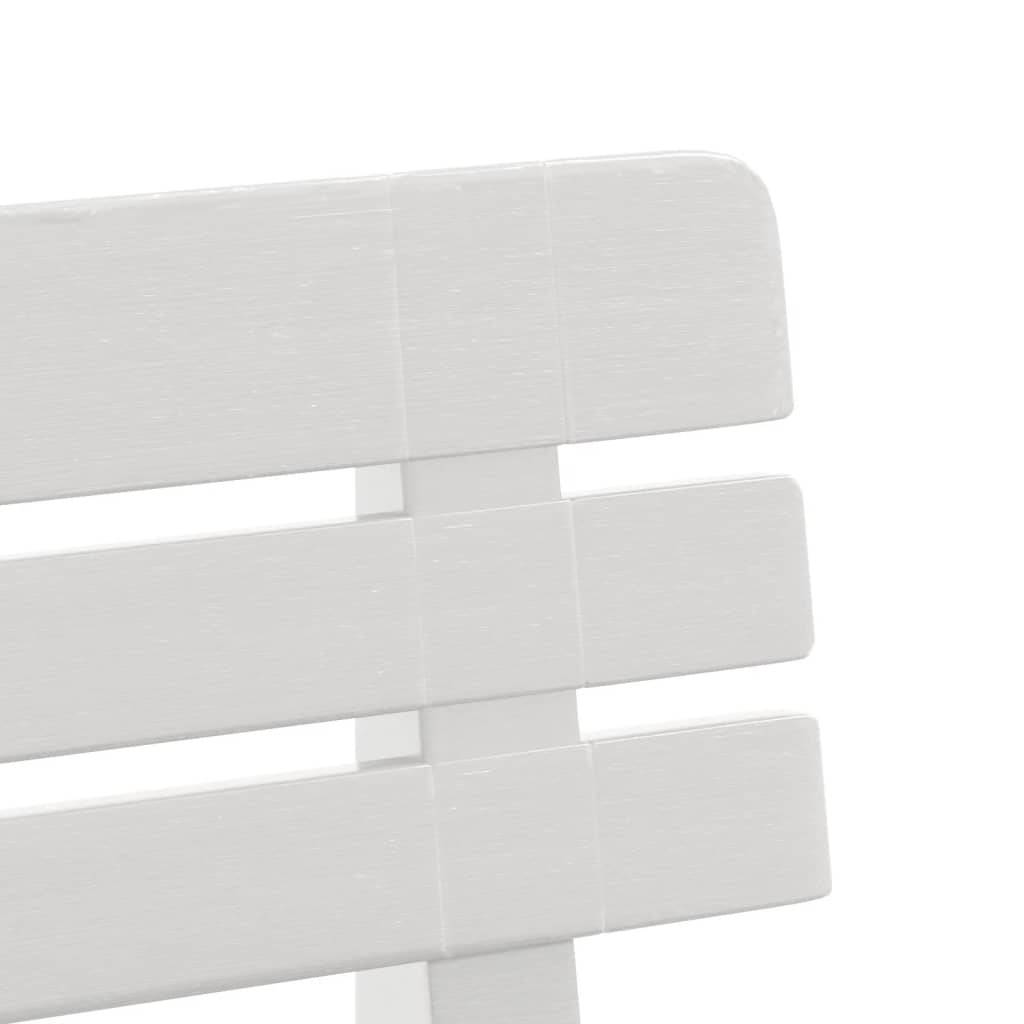 Banc de jardin - Banc d'extérieur - Banquette blanc 110x52x71 cm polypropylène - Image 7