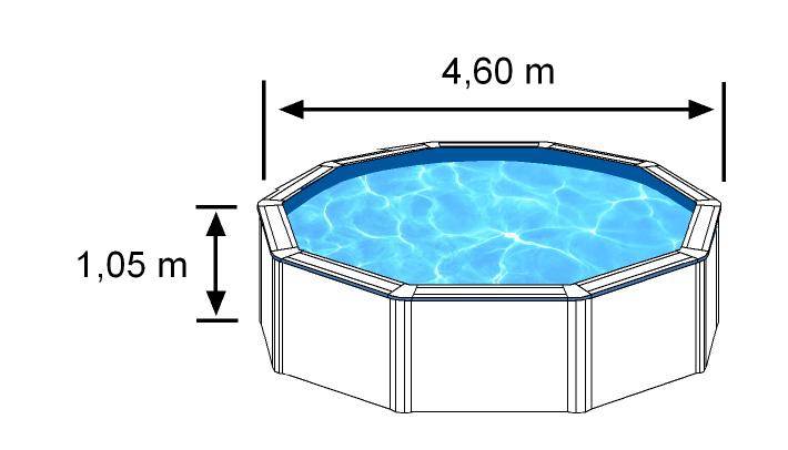 Gre Pools - Piscine ronde acier Ø4,80m x H: 1,22m - Filtration à cartouche - Image 6