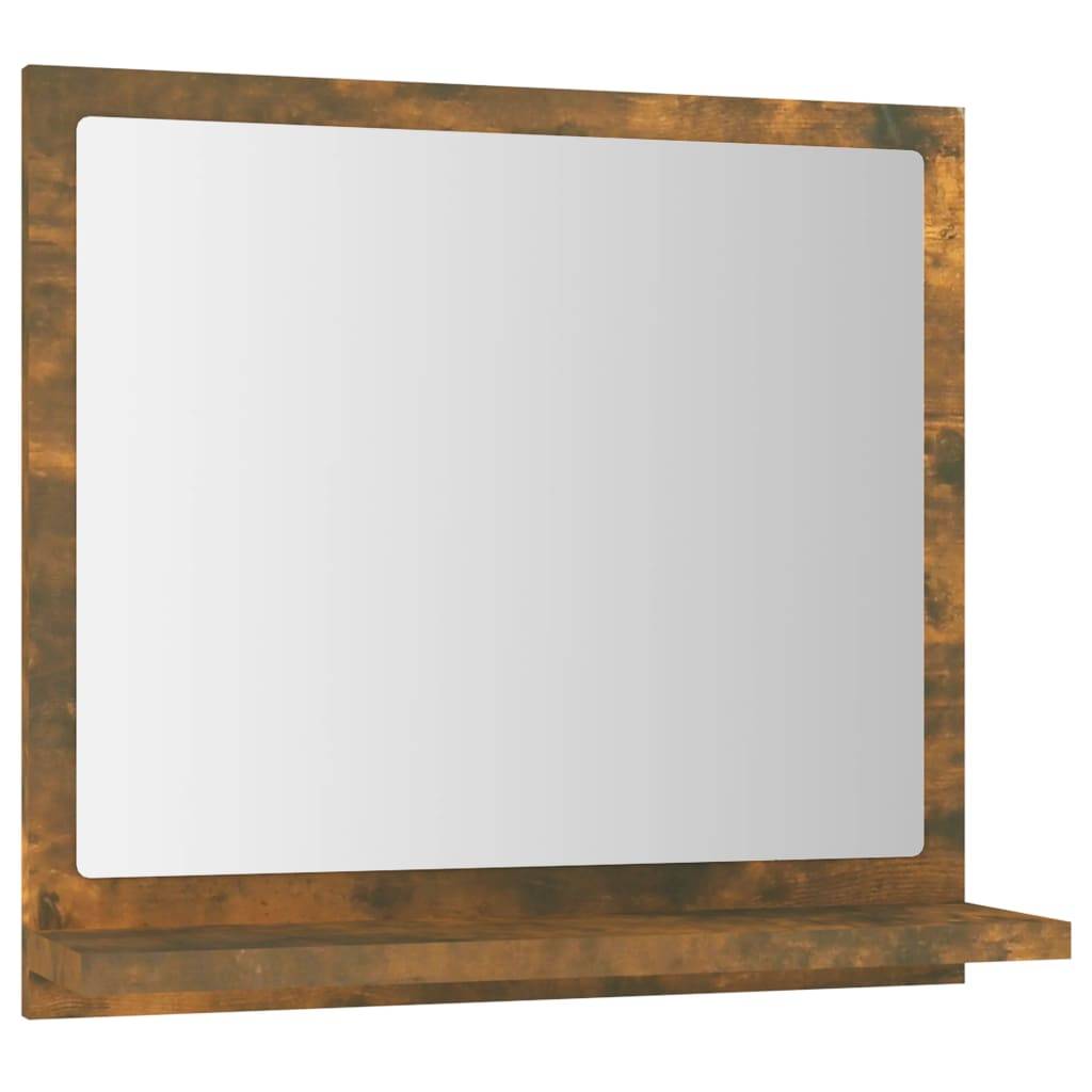 Helloshop26 - Miroir de bain 40 x 10,5 x 37 cm bois d'ingénierie chêne fumé - Imagen 1