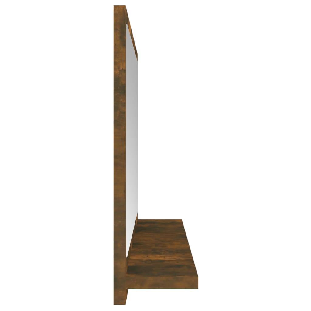 Helloshop26 - Miroir de bain 40 x 10,5 x 37 cm bois d'ingénierie chêne fumé - Imagen 3