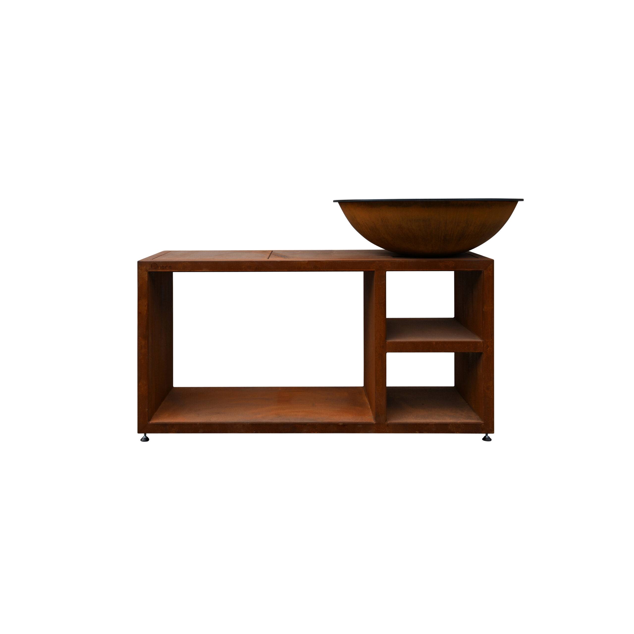 Quoco - Brasero Piatto Tavolo Medium Corten Ø84 - Quoco - Imagen 1