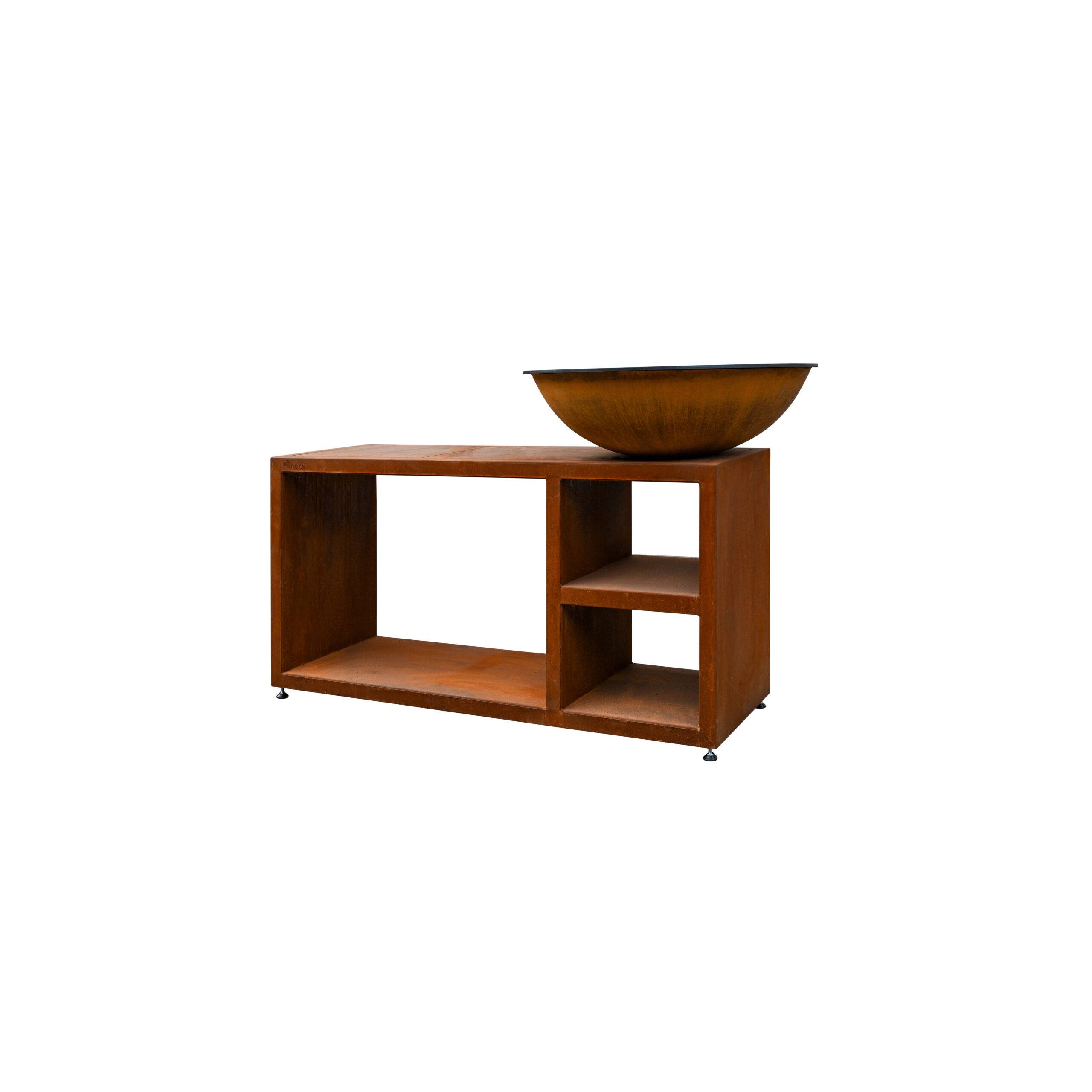 Quoco - Brasero Piatto Tavolo Medium Corten Ø84 - Quoco - Imagen 3