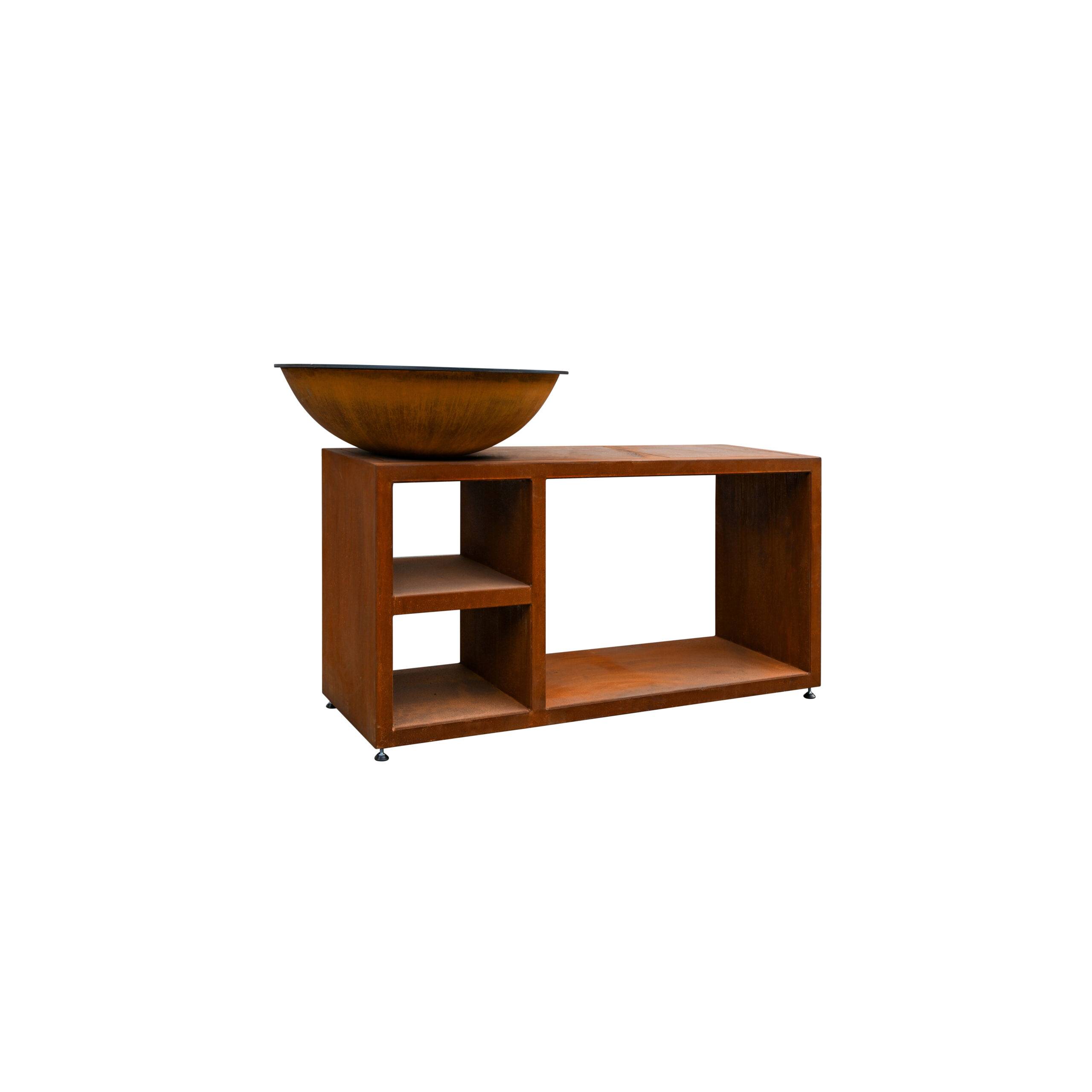 Quoco - Brasero Piatto Tavolo Medium Corten Ø84 - Quoco - Imagen 2