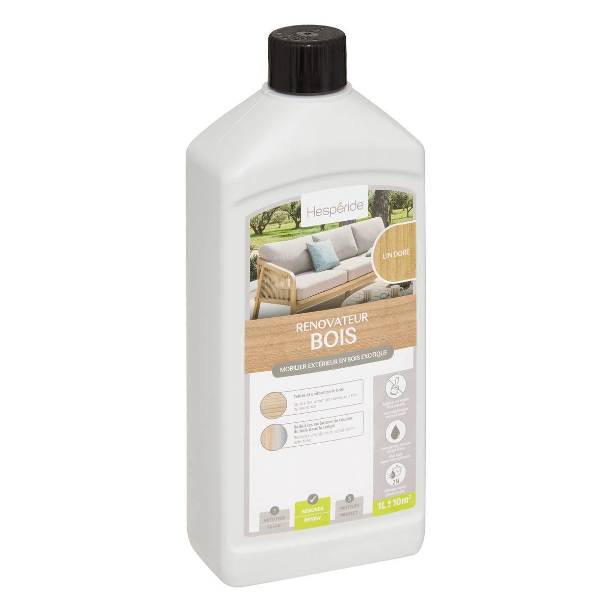 Hesperide - Rénovateur de couleur bois exotique finition Lin doré 1L Hespéride - Image 1