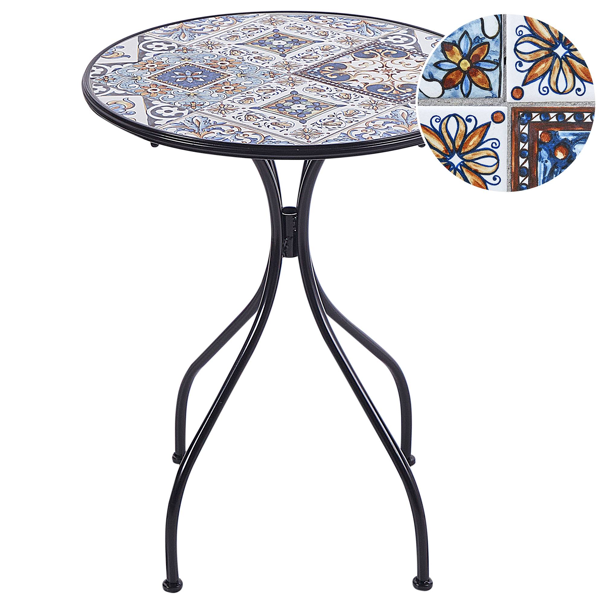 Beliani - Table bistrot Métal Noir CIVITA - Beliani - Imagen 2