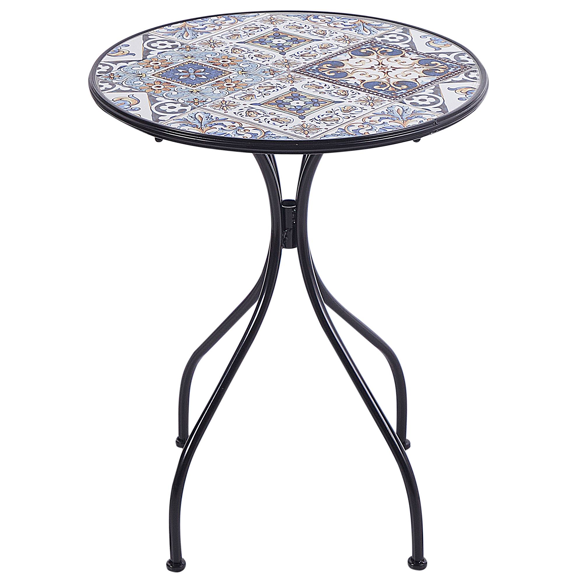 Beliani - Table bistrot Métal Noir CIVITA - Beliani - Imagen 4