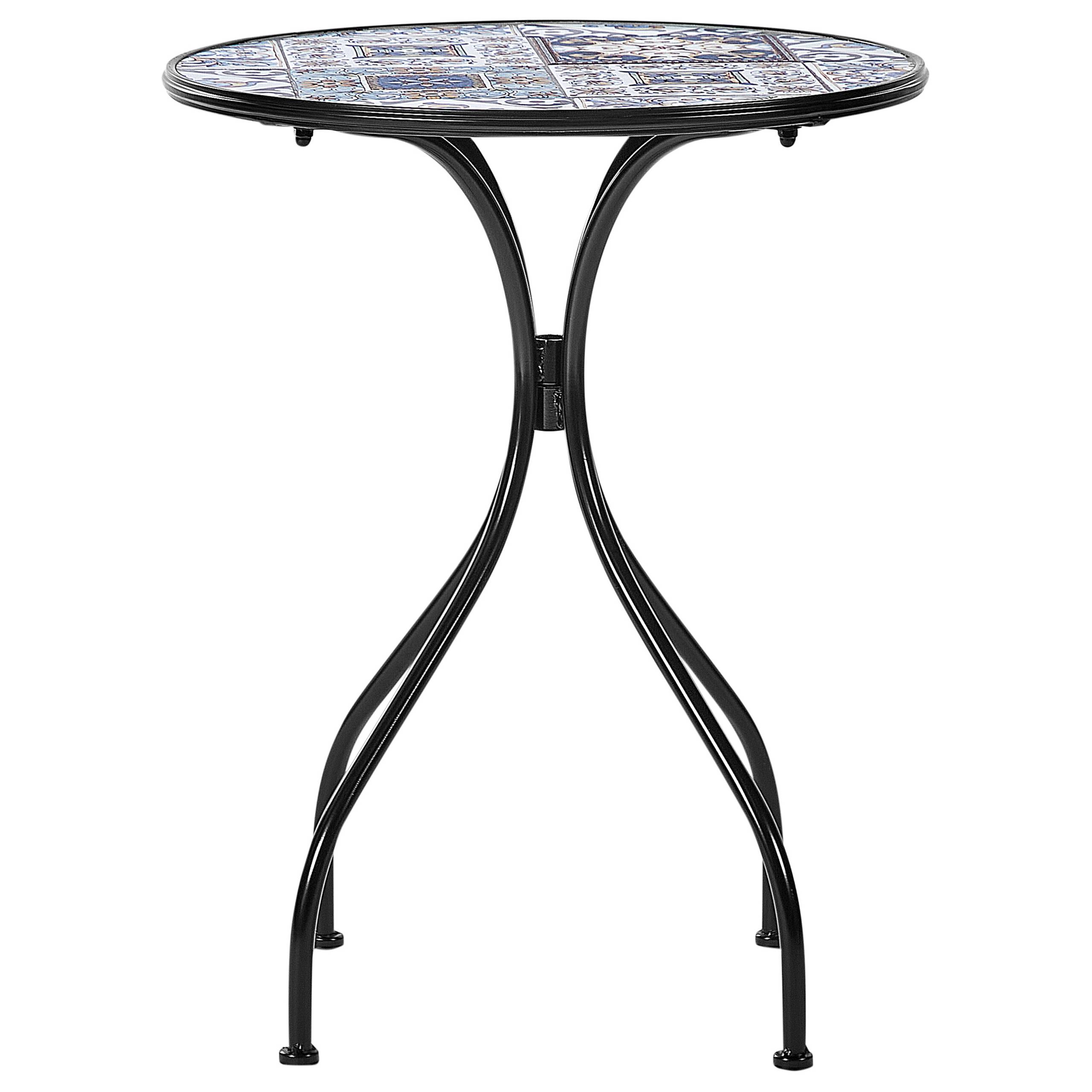 Beliani - Table bistrot Métal Noir CIVITA - Beliani - Imagen 5