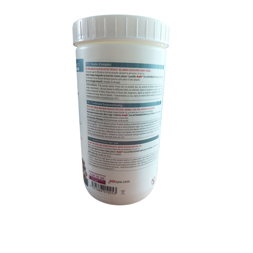 Oxygène actif (Oxy Long) hth Spa désinfection sans chlore pastilles 20 g. - 1,2 kg - 1,2 kg - Imagen 4