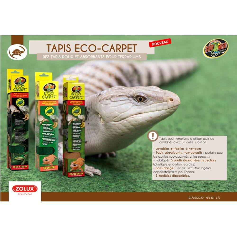 Zoomed - Zoo Med - Tapis pour terrarium 38 x 122 cm 100 % produit recyclées - Imagen 4