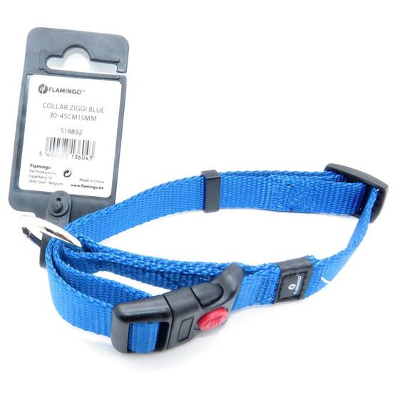 Collier Ziggi bleu 30 -45 cm 15 mm taille S pour chien - Image 3