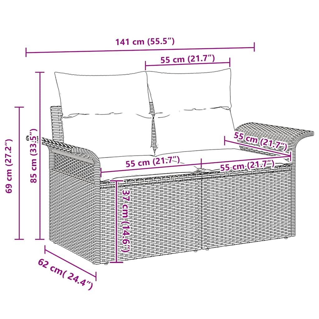ComfortXL - Set Complet Salon de Jardin Noir 10 Places avec Table Basse en Bois d'Acacia et Polyrotin – ComfortXL Outdoor Living - Image 4