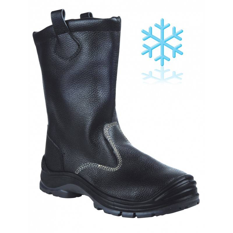 Botte fourrée SINGER Cuir noir S3 SRC - Taille 45 - BREME - Image 1