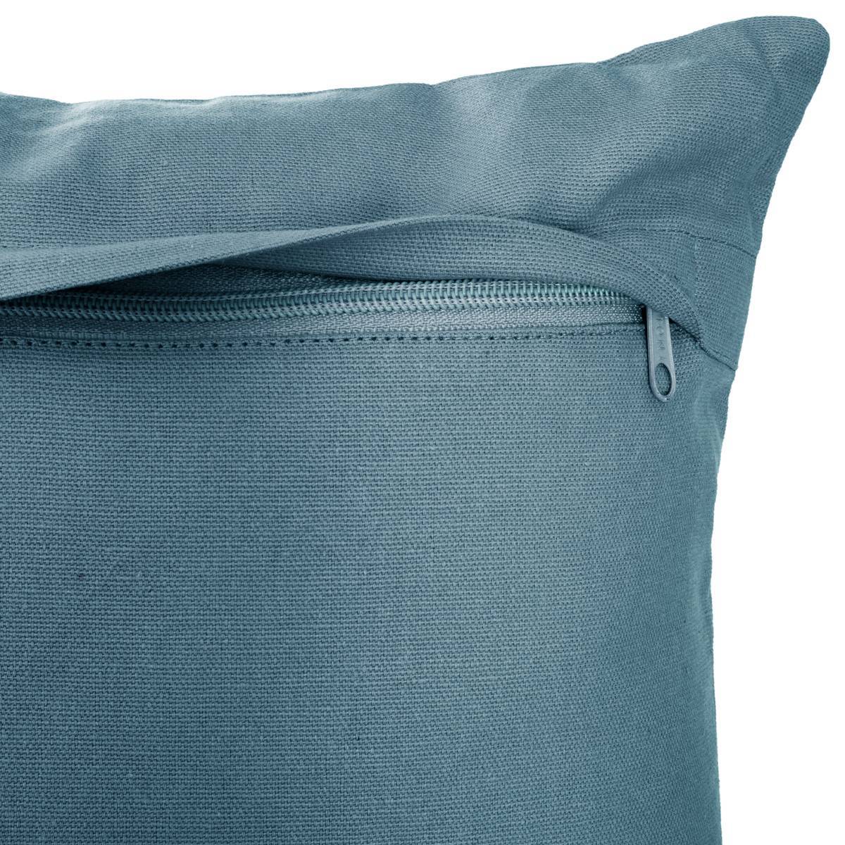 Atmosphera - Coussin motifs "Otto" bleu canard 38x38cm - Atmosphera Créateur d'intérieur - Image 4