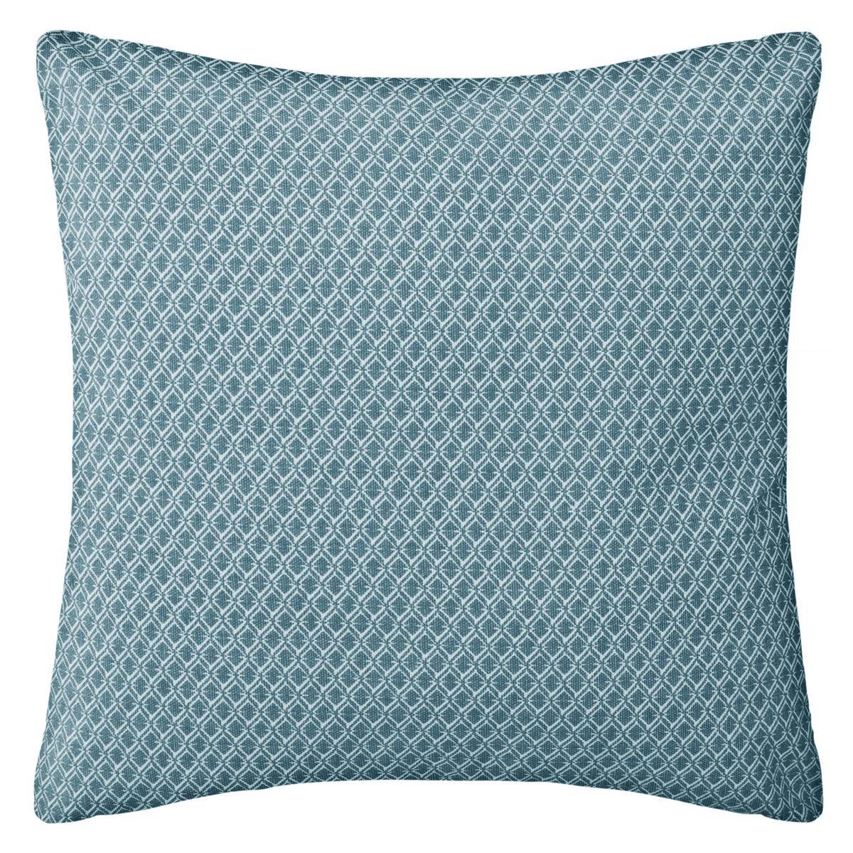 Atmosphera - Coussin motifs "Otto" bleu canard 38x38cm - Atmosphera Créateur d'intérieur - Image 2
