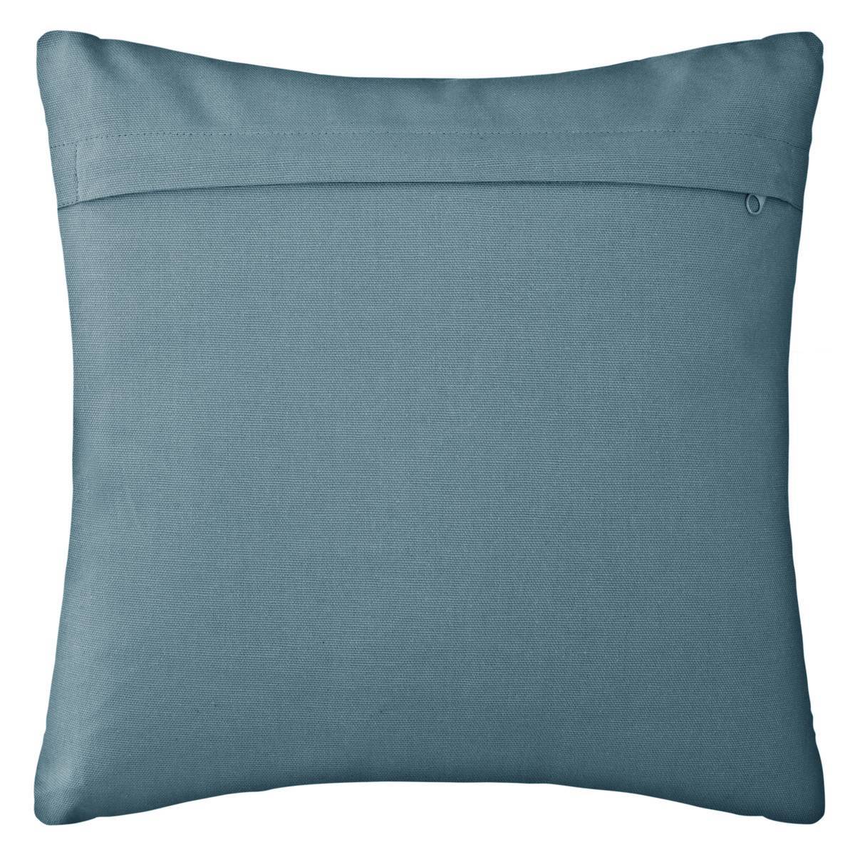 Atmosphera - Coussin motifs "Otto" bleu canard 38x38cm - Atmosphera Créateur d'intérieur - Imagen 3