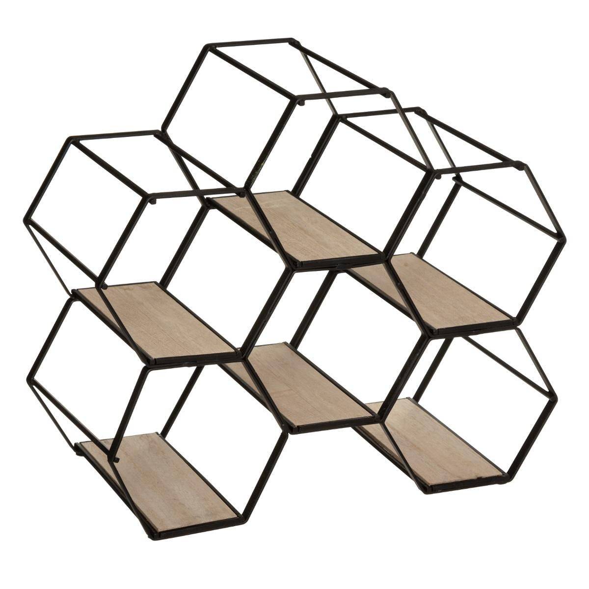 Porte-Bouteilles 6 Cases "Arty" 29cm Noir