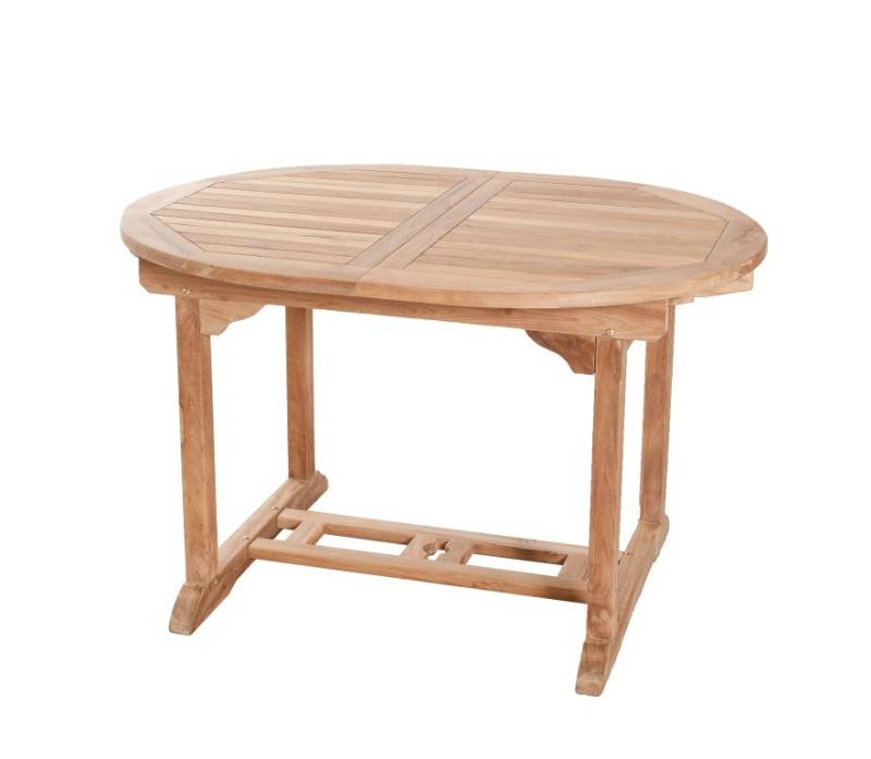 FUN - Table de jardin 4/6 personnes - ovale ext. 120/180 en bois Teck - Image 1