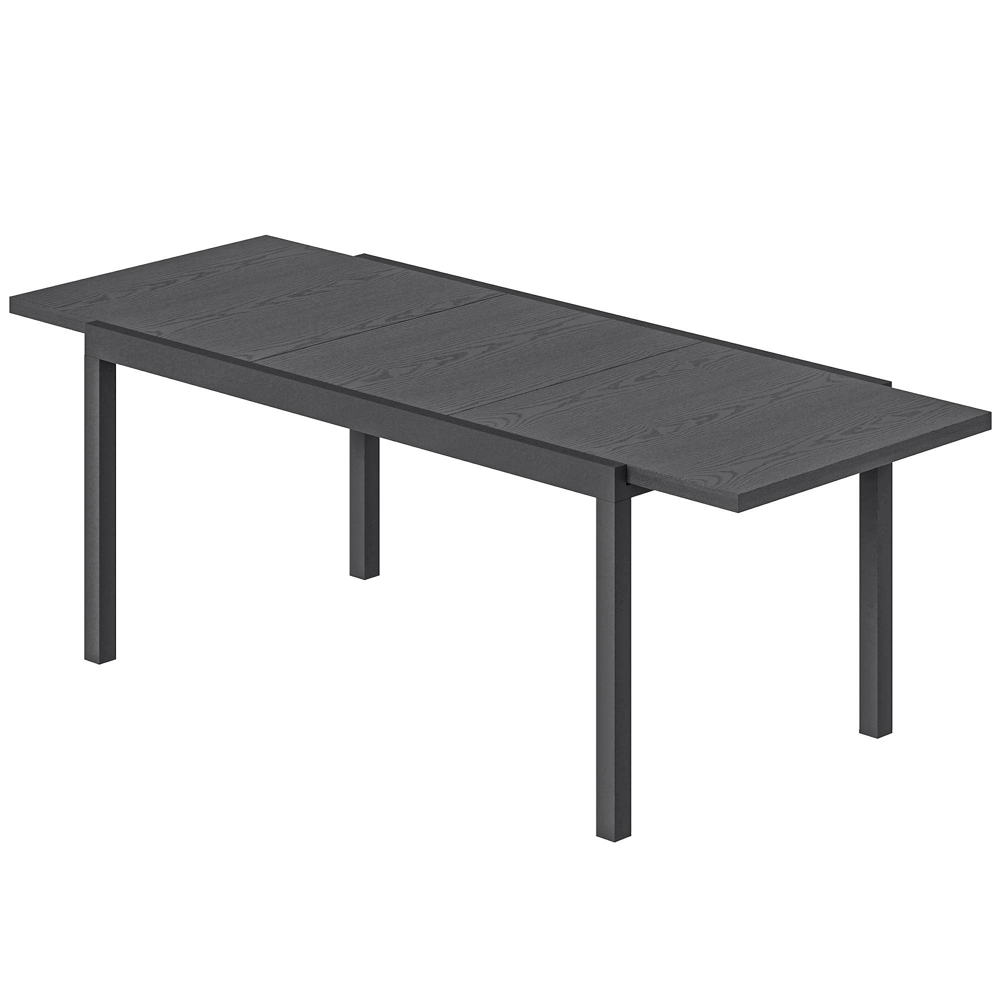 Table de jardin extensible aluminium gris 214 x 85 x 75 cm - PANGIVO - Image 2