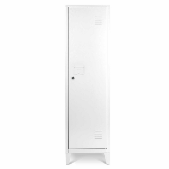Armoire vestiaire ESTER 1 porte métal blanc design industriel - Image 3